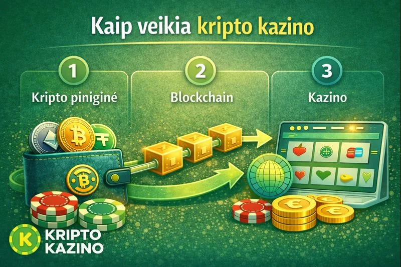 Kaip veikia kripto kazino – kripto piniginė, blockchain ir kazino platforma
